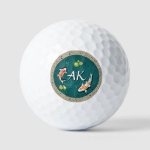 Realistic Green Japanese Koi Fish Pond  Golf Balls