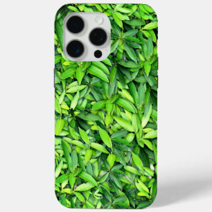 Realistic green leaves iPhone 15 pro max case