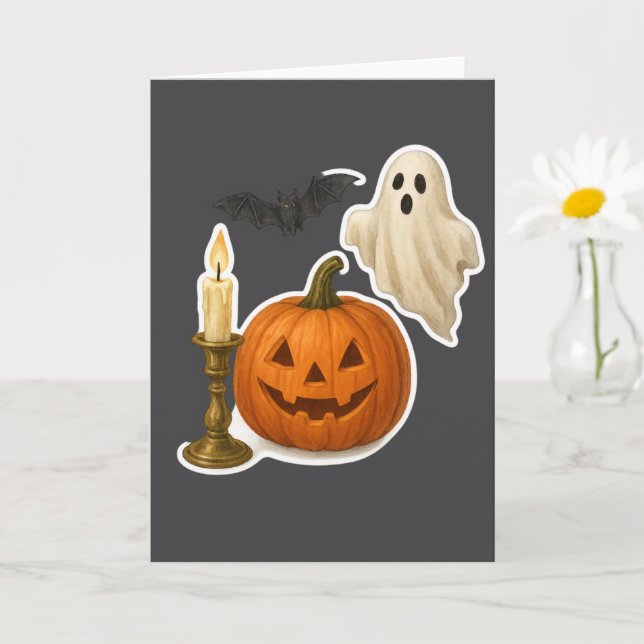  Realistic Halloween Sticker  Card (Small Plant)