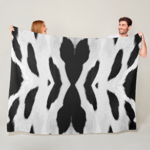 Realistic Holstein Cowhide Look Large Version Fleece Blanket