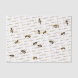 Realistic HoneyBees Gold Beekeeper's Tissue Paper