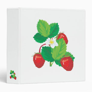 realistic juicy strawberries binder