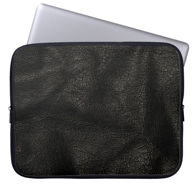 Realistic Leather Texture Laptop Sleeve (Front)
