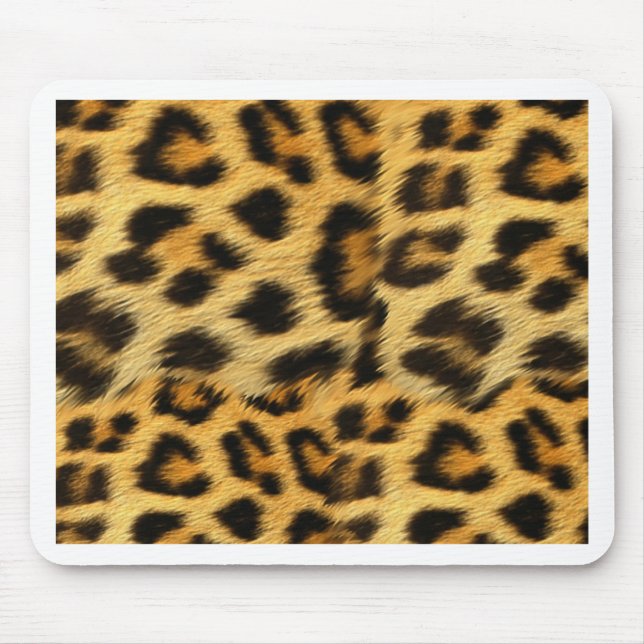 Realistic leopard fur print accessories - trendy mouse pad (Front)