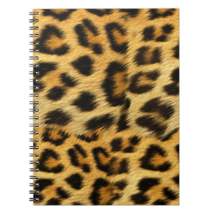 Realistic leopard fur print accessories - trendy notebook