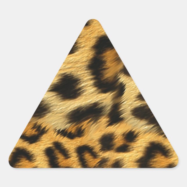 Realistic leopard fur print accessories - trendy triangle sticker (Front)