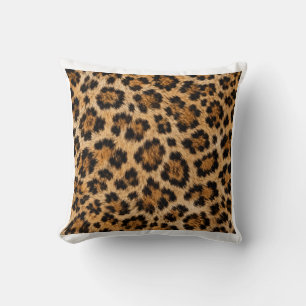 Realistic Leopard Skin Animal Print Duvet Cover Throw Pillow