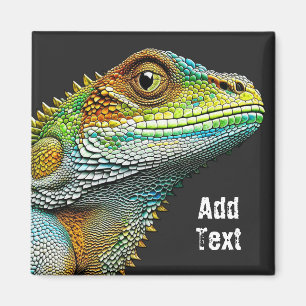 Realistic Lizard Iguana Personalized Magnet