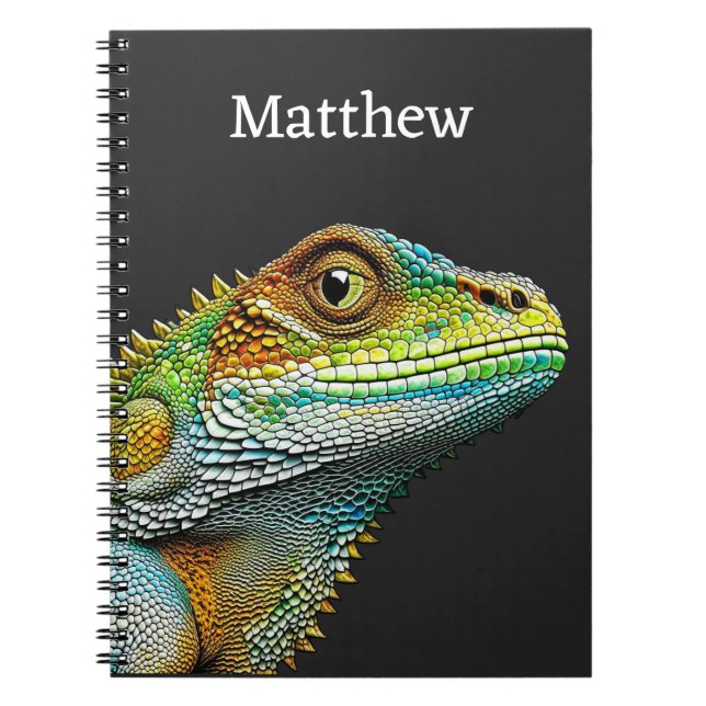 Realistic Lizard Iguana Personalized Notebook (Front)