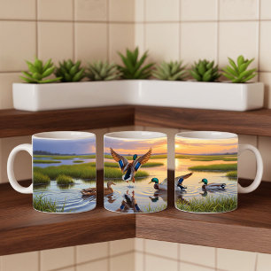 Realistic Mallard Digital Painting Mug Wrap Design