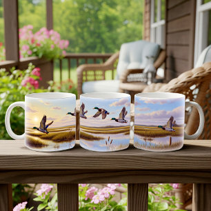 Realistic Mallard Digital Painting Mug Wrap Design