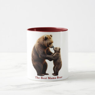 Realistic Mama Bear and Cub Interaction  Mug