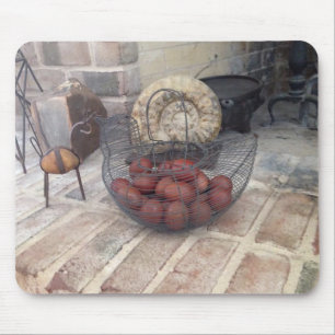 Realistic Marans Eggs In Basket Mousepad