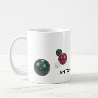 Realistic modern resin Bocce balls personalize Coffee Mug