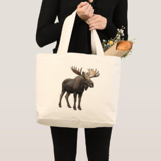 REALISTIC MOOSE DESIGN. SAMER BRASIL LARGE TOTE BAG