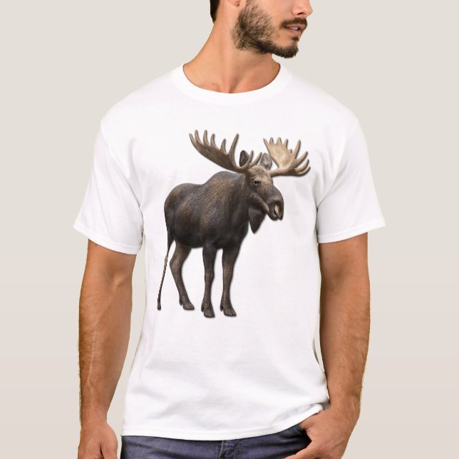 REALISTIC MOOSE DESIGN. SAMER BRASIL T-Shirt (Front)