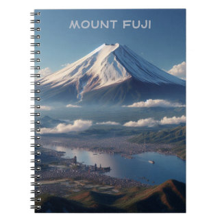 Realistic Mount Fuji landscape Japan Travel Notebook