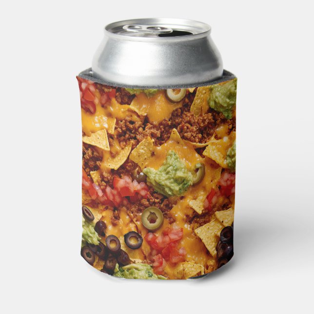 Realistic Nacho Mexican food Can Cooler (Can Back)