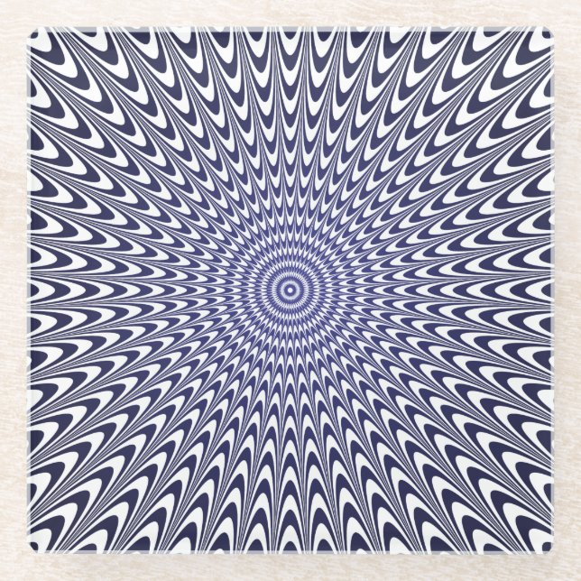 Realistic optical illusion  glass coaster (Front)