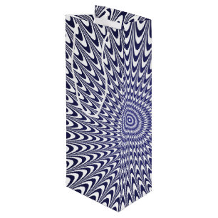 Realistic optical illusion wine gift bag