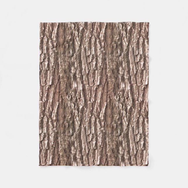Realistic Photo Tree Bark Nature Pattern Fleece Blanket (Front)