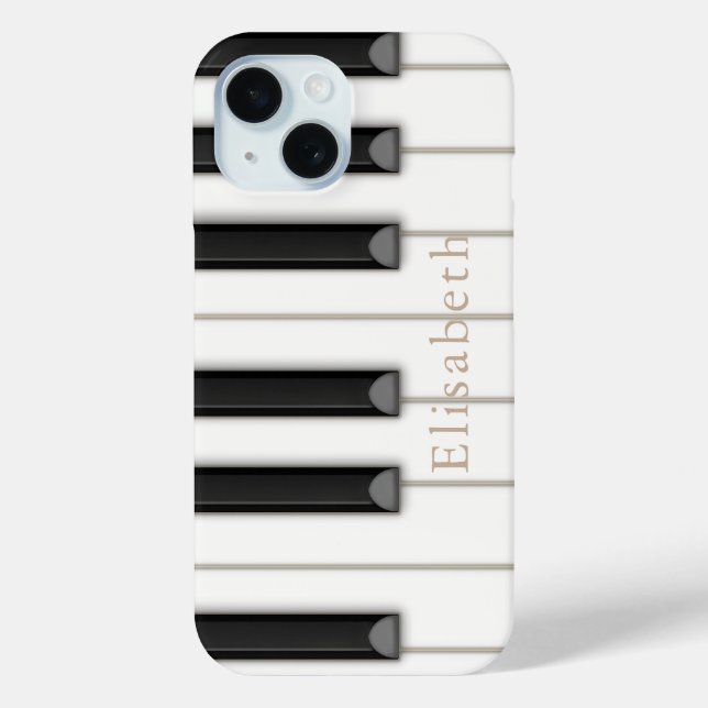 Realistic Piano Keys Custom Musician's Case-Mate iPhone Case (Back)