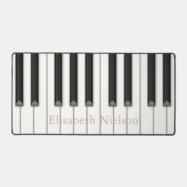 Realistic Piano Keys Personalizable music Desk Mat (Front)
