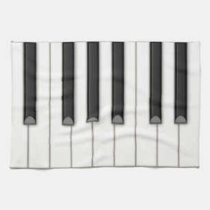 Realistic Piano Keys Personalizable Music Kitchen Towel
