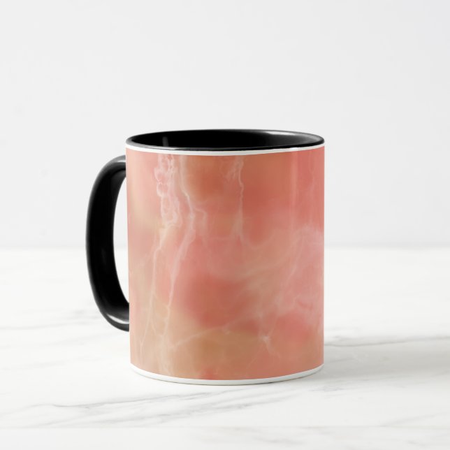 Realistic Pink Marble Design Mug (Front Left)