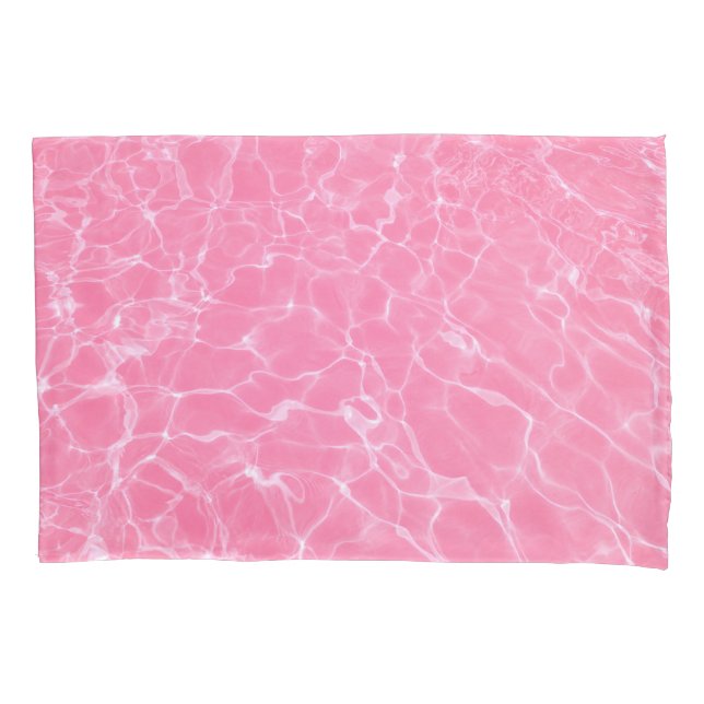 Realistic Pink Water Pattern Pillowcase (Front-Left)