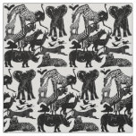 Realistic Safari African Animal Nature Fabric