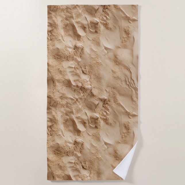 Realistic Sand Beach Towel – Nature Texture Print (Front)