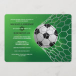 Realistic Soccer Ball Bar Mitzvah Invitation<br><div class="desc">When you're planing a Bar Mitzvah for your soccer enthusiast, this invitation is sure to please. The card is easy to customize with your wording, font, font colour, paper shape options and choice of paper types. Not exactly what you're looking for? All our products can be custom designed to meet...</div>