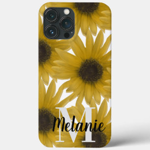 Realistic Sunflowers Pattern Name iPhone 13 Pro Max Case