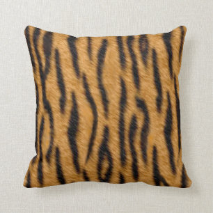 Realistic Tiger Animal Print Throw Pillows