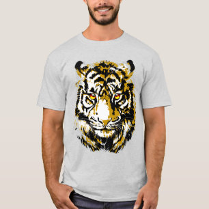 Realistic Tiger - Cool Tiger Head Drawing T-Shirt