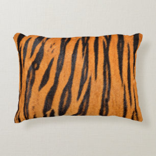 Realistic tiger skin texture. accent pillow