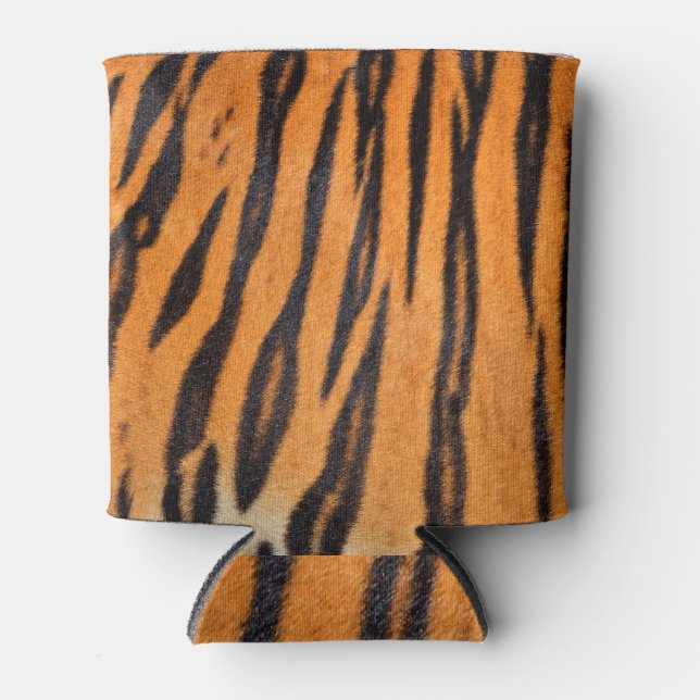Realistic tiger skin texture. can cooler (Front)