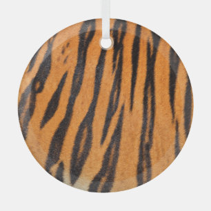 Realistic tiger skin texture. glass ornament