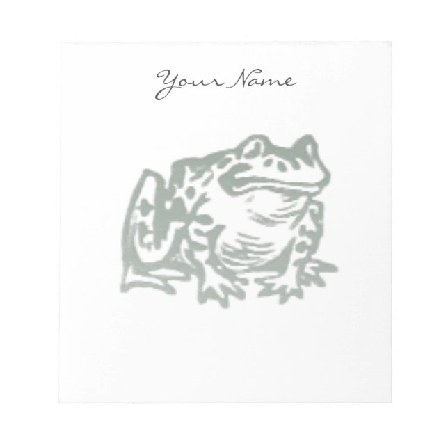 Realistic Toad Illustration Nature Stationery Notepad (Front)