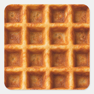 Realistic Toasted Square Waffle Food Design Sticker