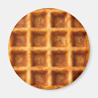 Realistic Toasted Waffle Food Design Magnet