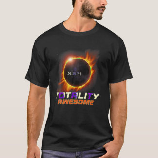 Realistic Total Solar Eclipse 2024 Totality Awesom T-Shirt