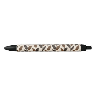 Realistic Tropical Banana Leaves Pattern   Black Ink Pen