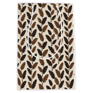 Realistic Tropical Banana Leaves Pattern   Medium Gift Bag