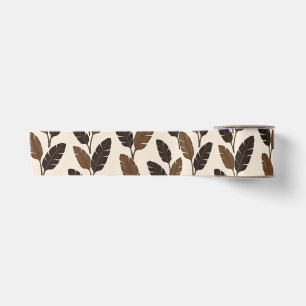 Realistic Tropical Banana Leaves Pattern Wrapping Satin Ribbon