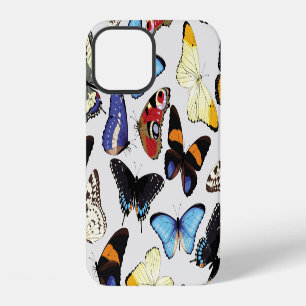 Realistic vintage butterflies collection. iPhone 12 case