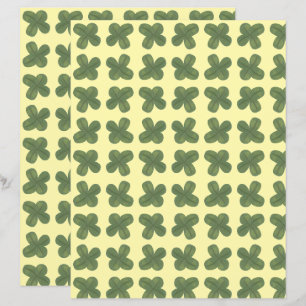 Realistic, Whimsical Shamrocks Pattern Scrapbook