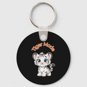 Realistic White Tiger – Photorealistic Wildlife Ar Keychain