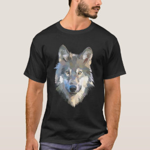 Realistic White Wolf Realistic Animal Print T-Shirt